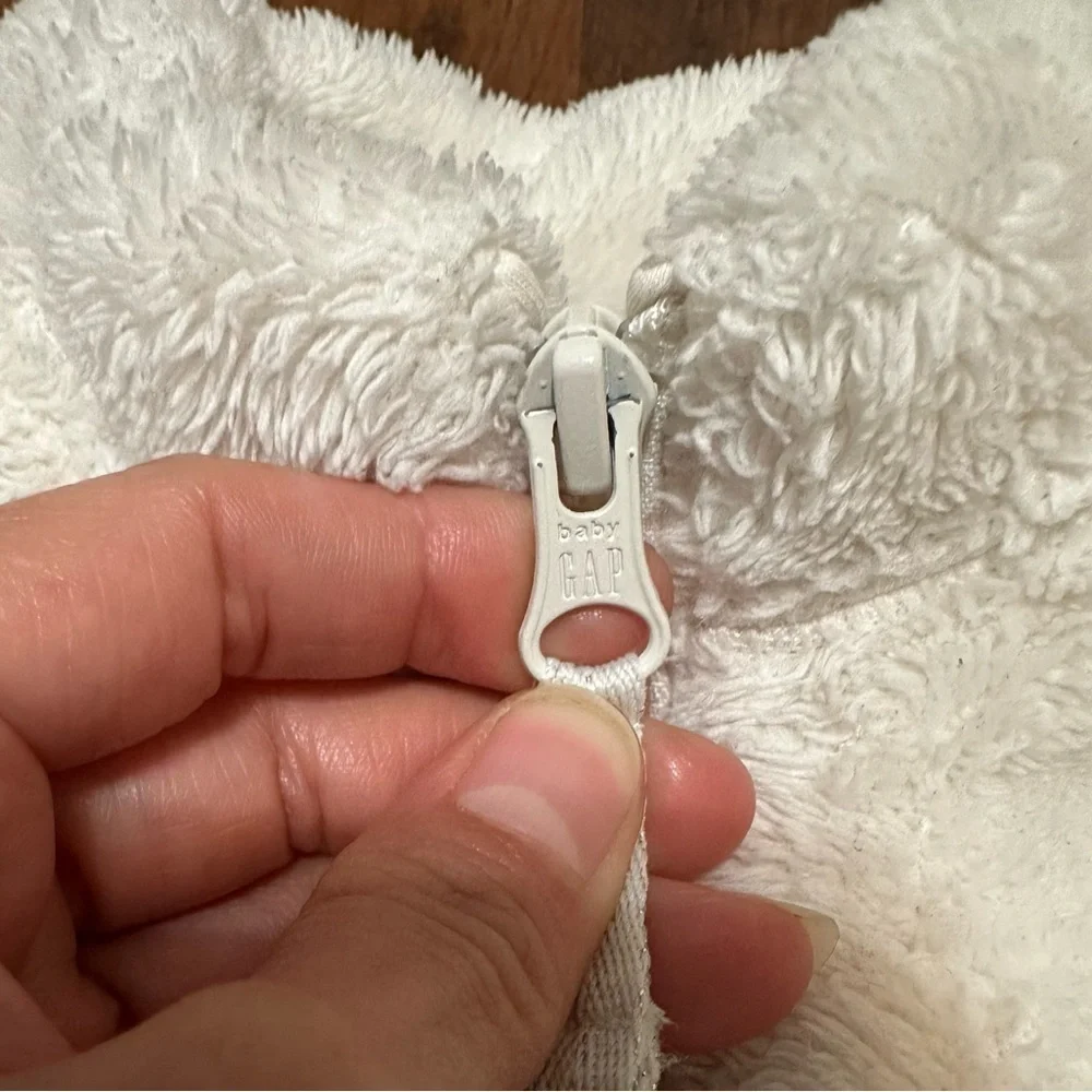 GAP Cream Fleece Half-Zip Sweater
